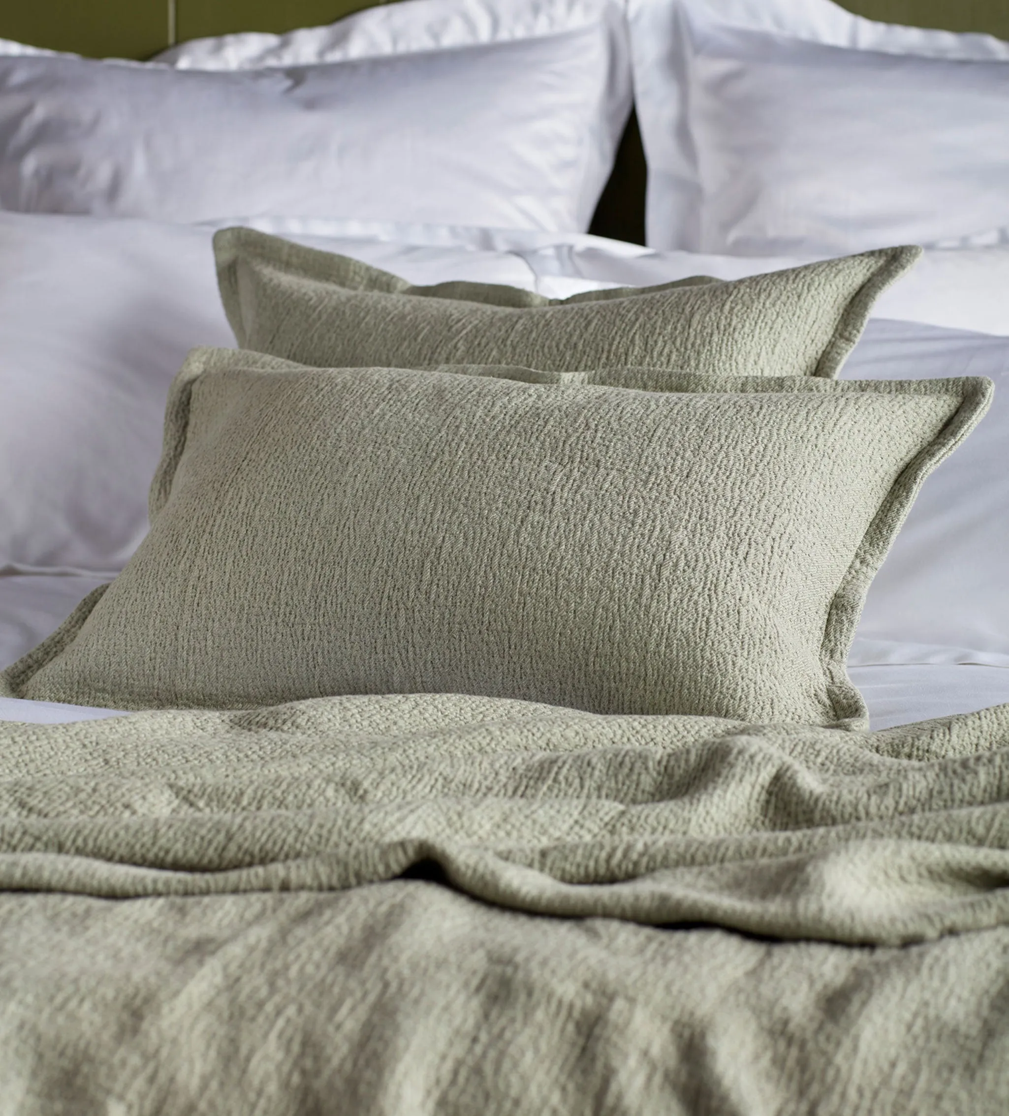 Artichoke Porto Cotton Linen Cushion Cover and Throw