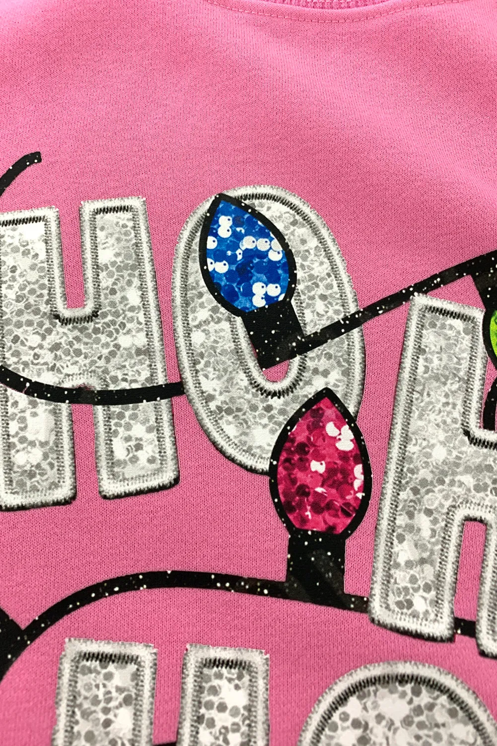 Bonbon HO HO HO Graphic Christmas Sweatshirt