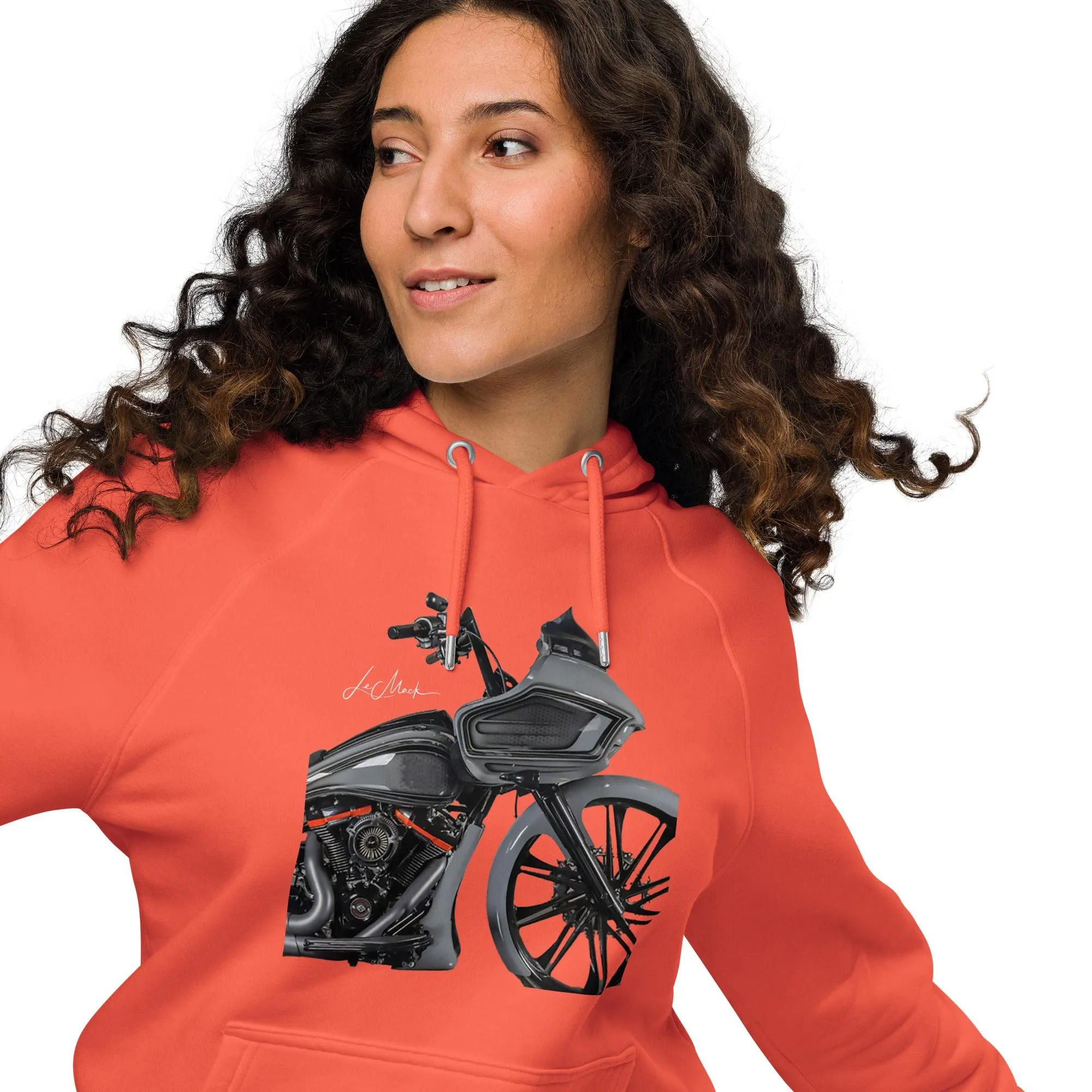 Limited Orange Unisex eco raglan hoodie