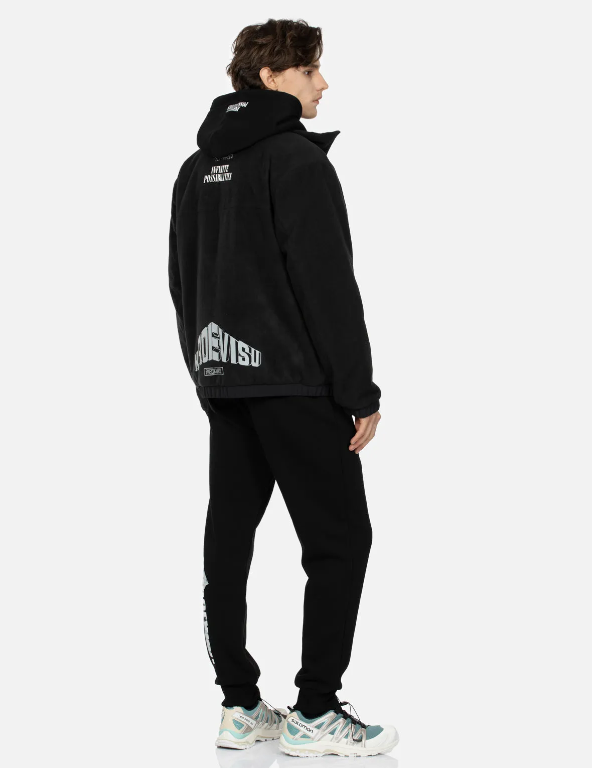 Multiple Branding Elements Print Slim Fit Sweatpants