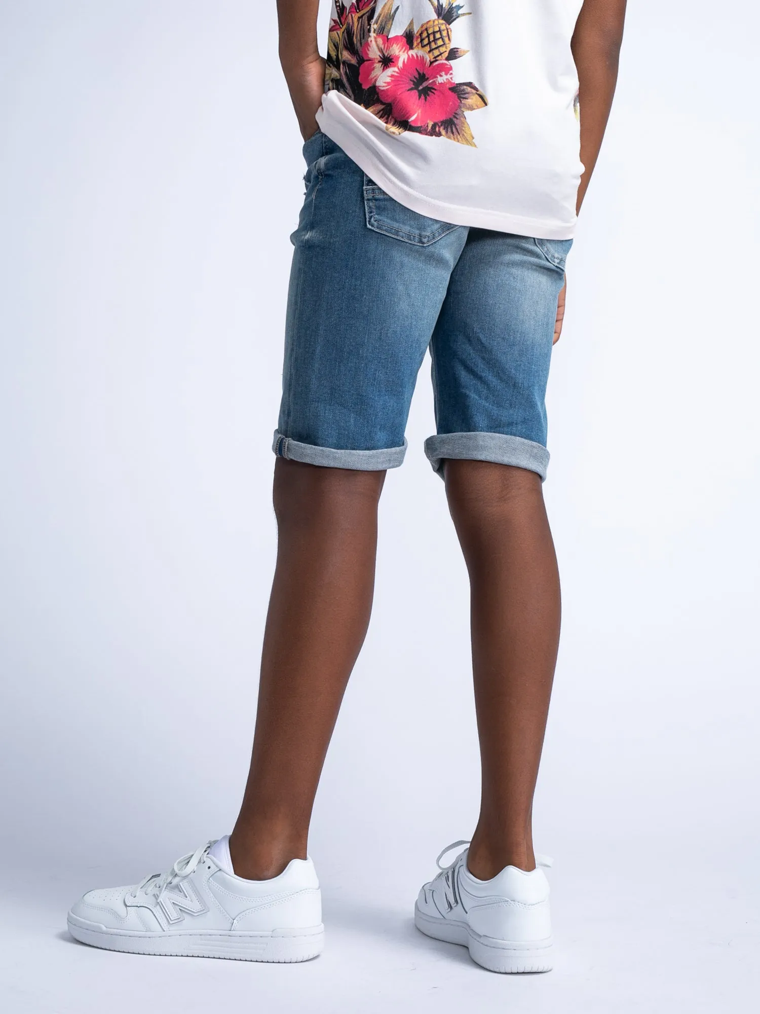 Ripped & Repaired Denim Shorts Jolla Cove